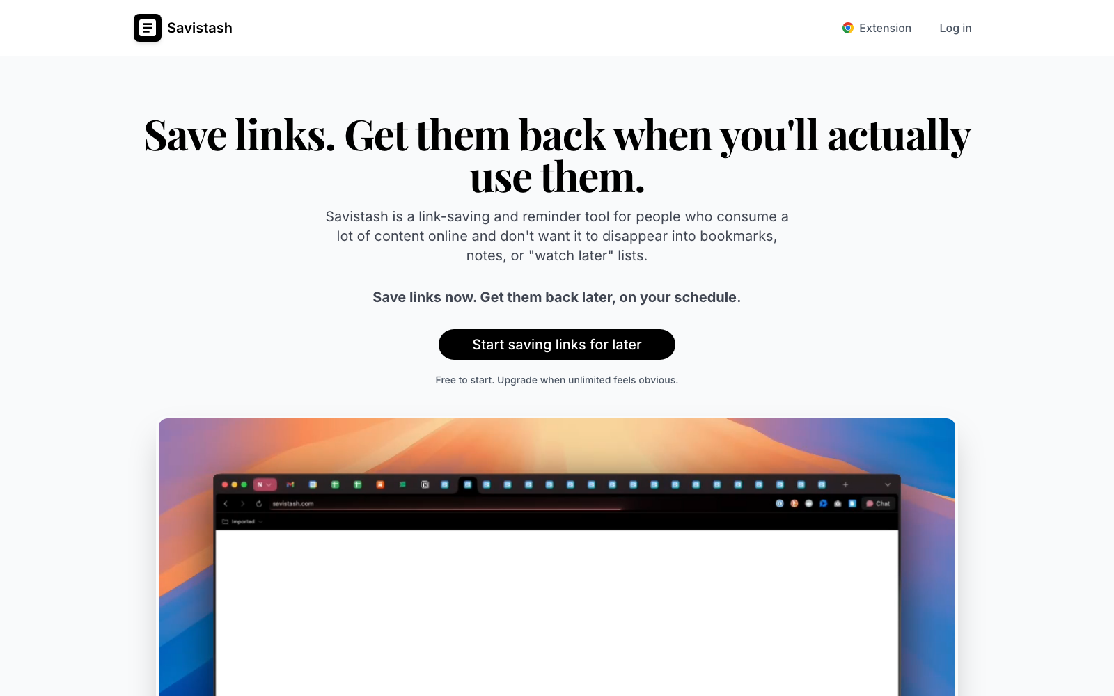Savistash screenshot